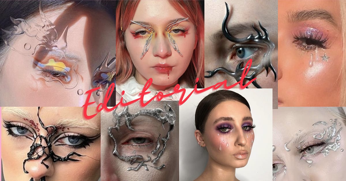 pega caliente, hot glue makeup, belleza, editorial, maquillaje