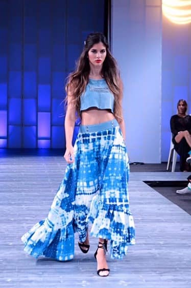 ocean skirt, blue long skirt