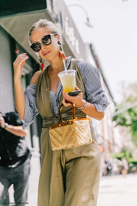 bolsa de paja cuadrada