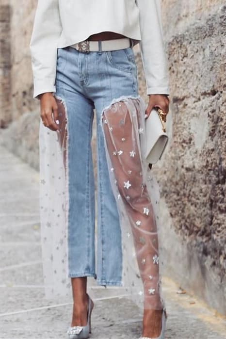 jeans con transparencia, jeans diferentes