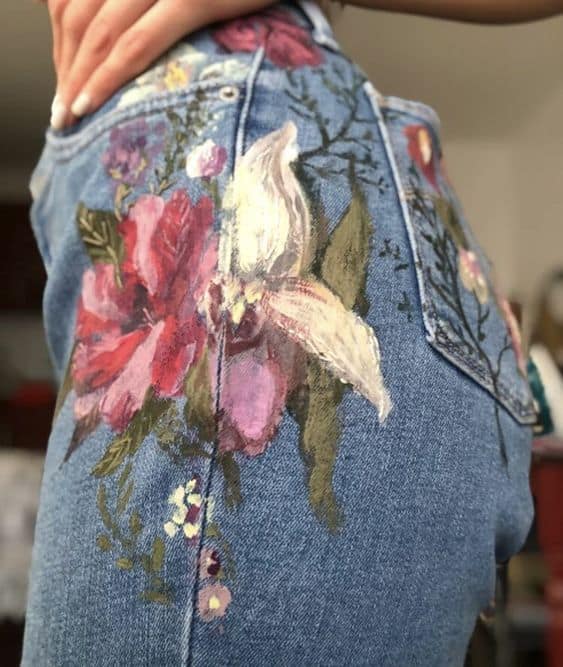 jeans pintados, jeans diy